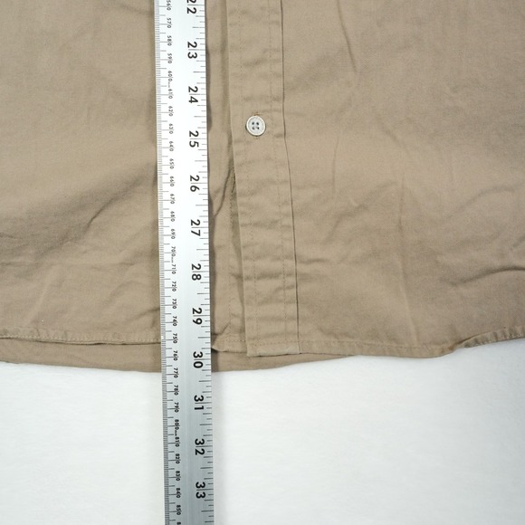 True Religion Button Shirt Men's Size XL Brown Brindle Triple Needle Embroidered - Picture 7 of 9